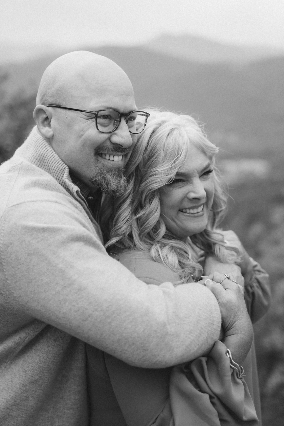 Tate and Debbie Throndson smiling together outdoors